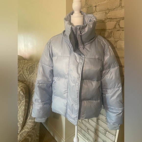 Gap Big Puff Cropped Jacket, Light Blue, Sz, Med. - Picture 4 of 16